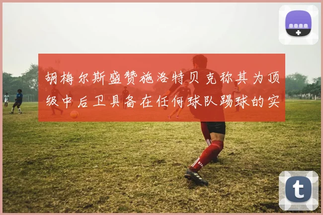 胡梅尔斯盛赞施洛特贝克称其为顶级中后卫具备在任何球队踢球的实力